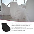 thumbnail image 4 of ZLight Polyester Boat Seat Cover Portable Foldable Breathable Detachable Elastic Rope Outside Yacht Chair Case Protector Black, 4 of 6