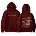 thumbnail image 4 of LEKDFST Trust In The Lord Graphic Hoodies for Women Teen Girsl Christian Faith Sweatshirts Bible Verse Religious Hoodie Pullover Tops RD3 L, 4 of 4