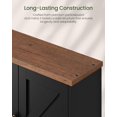 thumbnail image 4 of Bathroom Wall Cabinet, Medicine Cabinet with Open Partition and Towel Bar, Rustic Storage Cabinet with Open and Hidden Storage Space, for Bathroom, Living Room, Kitchen, Black and Walnut, 4 of 17