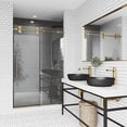 thumbnail image 6 of Vigo VG6041MBCL5674 Elan 74" High X 56" Wide Sliding Frameless Shower Door - Black, 6 of 7