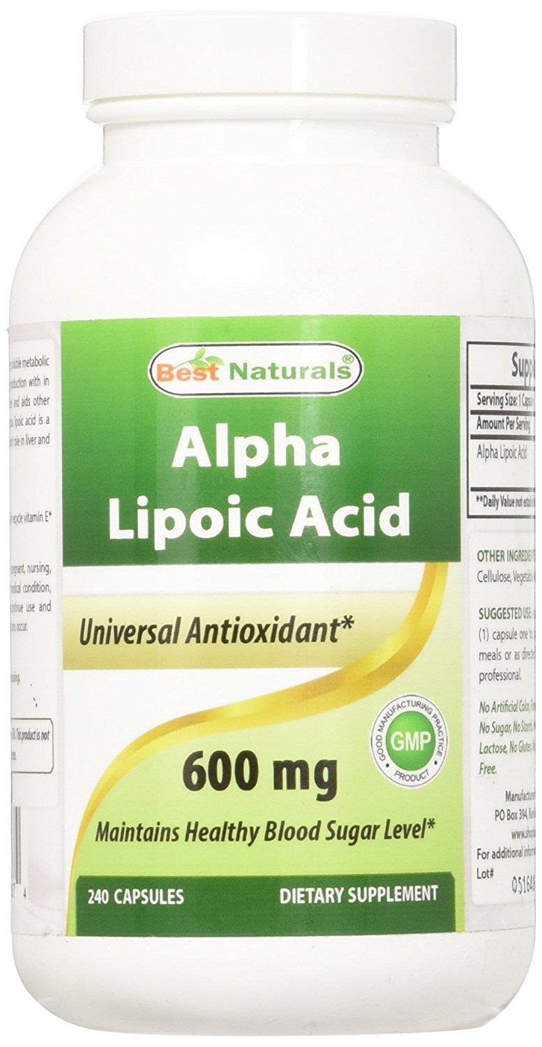 Best Naturals Alpha Lipoic Acid 600 mg 240 Capsules