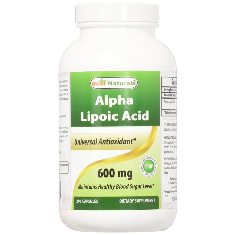 Best Naturals Alpha Lipoic Acid 600 mg 240 Capsules