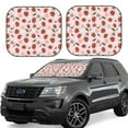 thumbnail image 6 of Kdxio Floral Strawberr Print 2-Piece Sun Shade Front Windshield - Foldable Car Front Window Sunshades for Most Sedans SUV Truck, 6 of 6