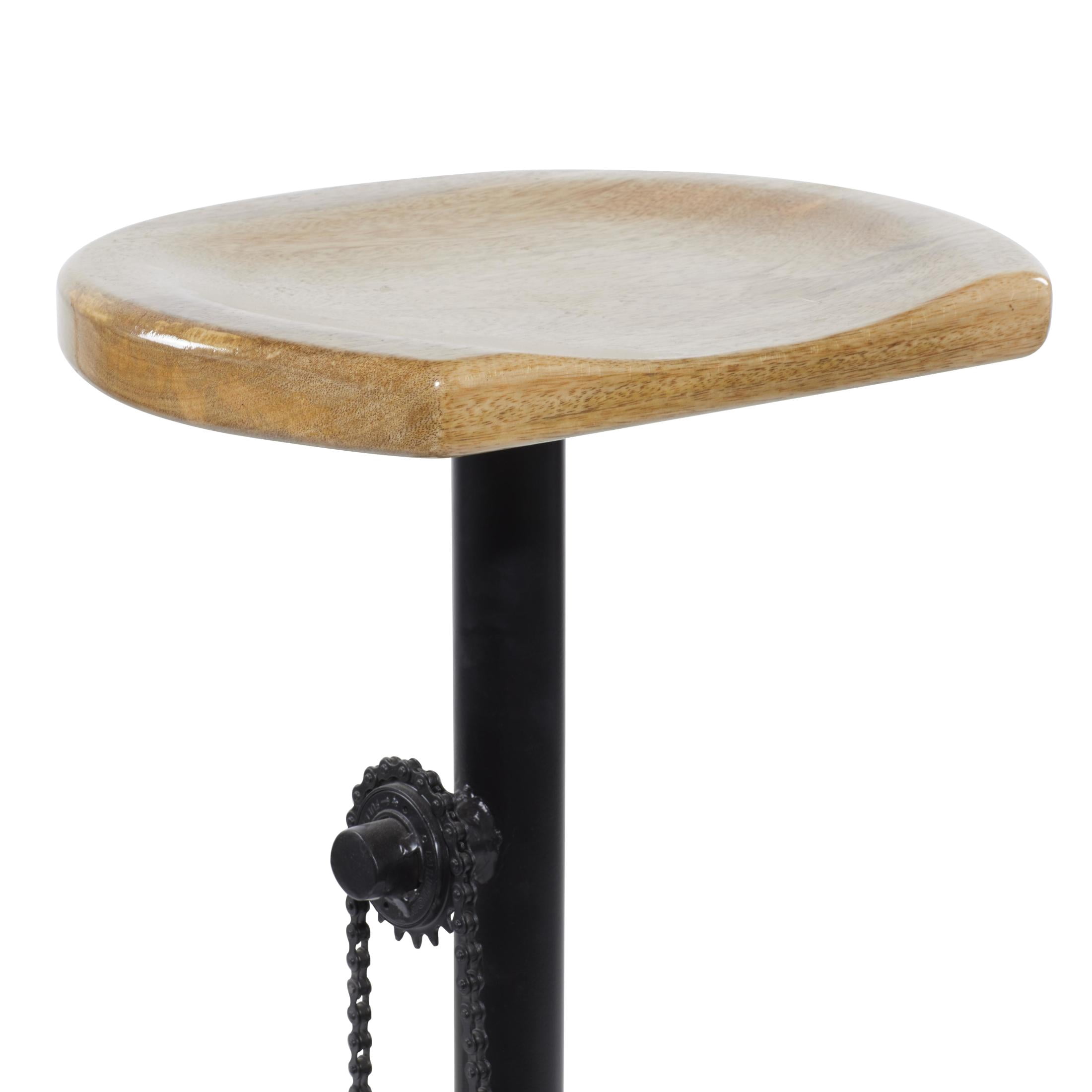 DecMode Metal Bike Bar Stool with Pedals, Brown