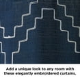 thumbnail image 5 of French Connection Somerset Embroidered Light Filtering Grommet Window Curtain 2-Panel Sets, 5 of 6