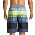 thumbnail image 6 of APEXFWDT Big and Tall Mens Swim Trunks Long, 9 Inches Inseam Mens Boardshorts Bathing Suits Color Block Summer Board Shorts Swim Shorts, 6 of 7