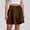 Brown, variant on Women Satin High Waist Lace Up A Line Short Skirt Solid Color Skirt Summer Skirt plus Size Skirts for Women 3x under Skirt Fluff Skirts for Women Short Split Skirt Jean Mini Skirt Crib Skirt Girl