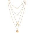 thumbnail image 1 of Wweixi Retro Women Gold Layered Necklaces Personalized Girl Simple Style Long Pendant Chain Bohemian Geometric Choker Set, 1 of 7