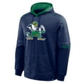 thumbnail image 2 of Men's Fanatics Navy Notre Dame Fighting Irish Quad Defender-Pullover Hoodie, 2 of 3