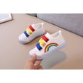 thumbnail image 2 of Children canvas shoes spring and autumn girls white shoes rainbow single shoes hundred boys shoes board shoes baby, 2 of 3