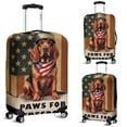 thumbnail image 2 of Freedom Paws Patriotic Bloodhound Vintage Memorial Day Travel Luggage Cover Dog Lover Suitcase Dust Protective Decor - 12006, 2 of 5