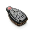 thumbnail image 3 of Vitodeco Leather Keyless Entry Remote Control Smart Key Case Cover with a Key Chain Compatible for Mercedes Benz (Black), 3 of 5
