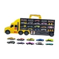 thumbnail image 4 of Camión de transporte de juguete, camión transportador de transporte, juego de juguetes, coche de eyección de pista de transporte para edades de 3, 4, amarillo, 4 of 8