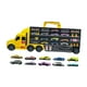 thumbnail image 4 of Juguetes de camión transportador para niños,Juego de juguetes de camión transportador de transporte,Juguetes para niños pequeños,Coche de eyección de amarillo, 4 of 10