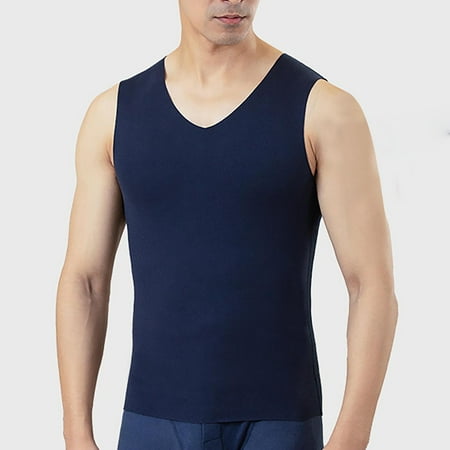 

Cntydi Pajamas for Women Gifts Men s Warm Vest In Autumn And Winter Pajamas Double-sided Brushed Seamless Underwear Autumn Clothes Close Fitting Round Neck Bottoming Top