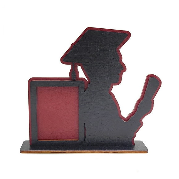 High Quality Graduation Frame Wooden Graduation Picture Frame with Bachelor Hat Engraving Personalized Photo Holder for Home Decoration Graduation