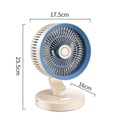 thumbnail image 2 of Mini Desk Fan with Remote Control, 5-Speed Quiet Brushless Motor, Oscillating Desktop Fan for Home Office, Bedroom, Aromatherapy Capability, Wall Mountable Design, 2 of 4