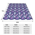 thumbnail image 3 of Pofeuu Skull Purple Flower Print Ultra-Soft Micro Fleece Blanket,for Bed Or Sofa,All Season Throw Blankets Flannel Blanket-50"x40", 3 of 7