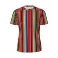 thumbnail image 5 of Wukai Mexican Serape Blanket Stripes Print Men's Short-Sleeved Mesh T-Shirt,Quick-Dry Short Sleeve Workout T-Shirt-Medium, 5 of 8
