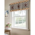 thumbnail image 4 of Texas Star Valances for Windows Country Star Sunflower Vintage Plaid Wood Grain Kitchen Valance Curtain Rod Pocket Small Curtains for Cafe Bathroom Laundry Basement 42" x 12", 4 of 8
