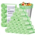 thumbnail image 1 of JZCQZCXB Bolsas de Basura 300Pcs, Bolsas para Basura Medianas Biodegradables 50 * 60CM, Gruesas, Inodoras, Grandes, Compostables, ideal para Cocina, Ba&ntilde;o, Oficina, Hogar (Verde), 1 of 7
