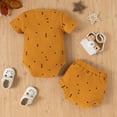 thumbnail image 5 of Dooleck Ribbed Baby Clothes Set Infant Girl Bodysuit Onesies Bloomer Shorts Outfits, 5 of 8