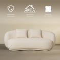 thumbnail image 3 of Ilios Innova | Sofá Bold Curvo Blanco 3 Plazas Moderno con Diseño Orgánico, Estructura de Madera con Tapizado en Textil Premium y Diseño Minimalista., 3 of 9