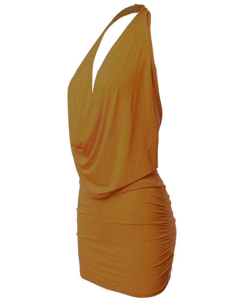 A2Y Women's Deep Sexy V-Neck Halter Backless Party Club Mini Dress Mustard XL - Walmart.com A2Y Women's Deep Sexy V-Neck Halter Backless Party Club Mini Dress Mustard XL - Walmart.com