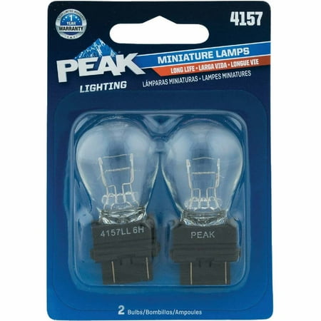 

PEAK 4157 12.8-14V Mini Incandescent Automotive Bulb (2-Pack) 4157LL-BPP 4157LL-BPP 588686