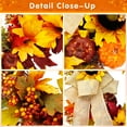 thumbnail image 2 of Fall Wreath,Pumpkin and Sunflowers Harvest Wreaths 18inch Autumn Welcome Sign Wreaths for Front Porch Thanksgiven Home Decor, 2 of 7