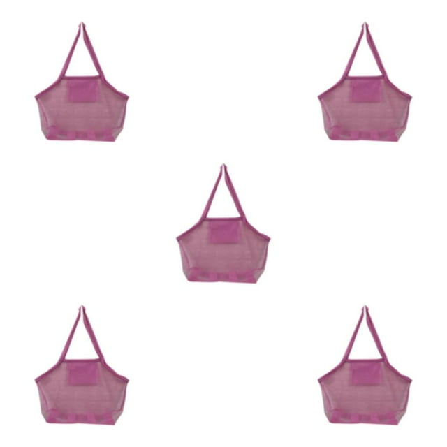 maskred Versatile Beach Toys Bag Durable Mesh Tote for Poolside Adventures Pink Extra Large 5Set