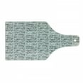 thumbnail image 1 of Doodle Cutting Board, Bookshelf with Stack of Books and Kitty Sleeping Old Camera Urban, Decorative Tempered Glass Cutting and Serving Board, in 3 Sizes, by Ambesonne, 1 of 2