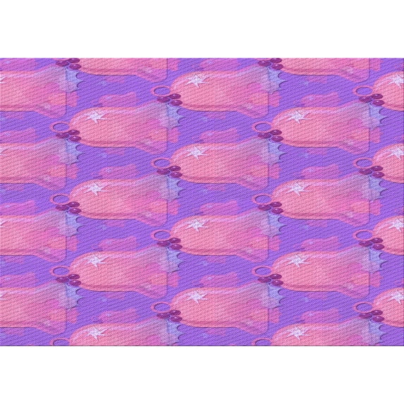 Ahgly Company Indoor Rectangle Patterned Violet Purple Area Rugs, 7' x 10'