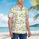 thumbnail image 3 of Balery Happy Easter Camisas hawaianas de manga corta para hombre, camisas playeras de corte holgado, camisas de vacaciones con botones,X-Large, 3 of 7