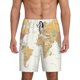 thumbnail image 1 of Fotbe World Map 1 Pantalones Cortos de Pijama para Hombre, Ropa de Dormir, Pantalones de Pijama Cortos para Hombre-Small, 1 of 6