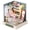 QT-047 Happiness Studio, variant on DIY 3D Miniature Dollhouse Kit - Sakura Noodle House Retro Japanese Style Room with LED Lights, Handmade Wooden Puzzle Architecture Diorama for Hobbyists and Collectors