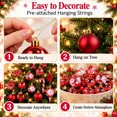 thumbnail image 5 of Velmasee 30PCS Shatterproof Christmas Tree Ornaments Set - Assorted Shapes Hanging Christmas Ball Ornaments Baubles Set with Strings for Holiday Xmas Tree Home Party Decor, 5 of 7