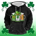 thumbnail image 2 of Kcolen Men St Patrick's Day Hooded Sweatshirt Stand Collar Irish Green Graphic Pullover Casual Jacket St Patricks Day Holiday Celebration Tops, 2 of 3