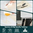 thumbnail image 7 of HomyLin Rectangular Dining Table for 4-6 with Wooden Table Top and Metal Steel Legs, White Marble, 7 of 7
