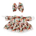 thumbnail image 2 of ICQOVD Christmas Poinsettia Porch Goose Costume Set,Bow Printed Holiday Outfit for Goose Statue,Outdoor Christmas Decor, 2 of 9
