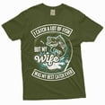 thumbnail image 5 of Men's Funny Fishing T-shirt my wife by best catch fisherman funny gifts anniversary marriage tee (Large Navy Blue), 5 of 7