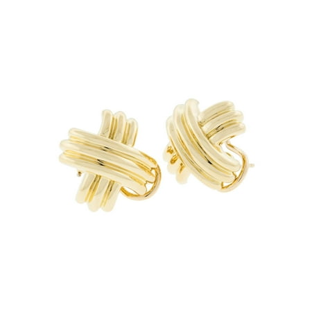 Tiffany & Co. Criss Cross 18K Yellow Gold Ladies Earrings