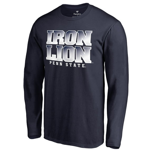 Men's Navy Penn State Nittany Lions Hometown Collection Iron Lion Long Sleeve T-Shirt