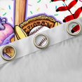 thumbnail image 4 of Erosebridal Teens Sport Baseball Black Out Curtains,Ice Cream Drip Dessert Curtains Pack of 2 (42x63 Each) For Boys Girls,Purple Pink, 4 of 6