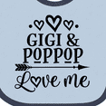 thumbnail image 4 of Inktastic Gigi and Poppop Love Me Girls Baby Bib, 4 of 4