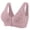 Pink, variant on Gymayou Senior Ladies Easy Front Closure Wireless Vest Bra Wide Shoulder Strap Anti Sagging Support Lingerie for Middle Aged Mom Daily Lounging Sleep Underwear Beige 36