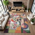 thumbnail image 7 of Addison Rugs Mayfield Premium Machine Washable Transitional Abstract Orange Rectangle Rug, 5' x 7'6", 7 of 7