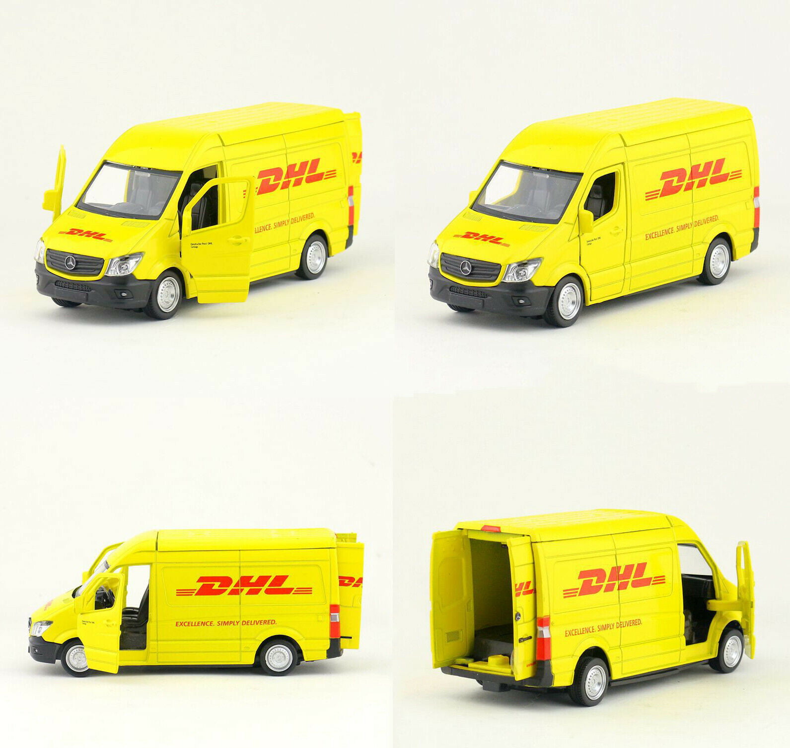 1:64 Scale DHL Freight Truck Express Delivery Car Model Children Xmas Gifts
