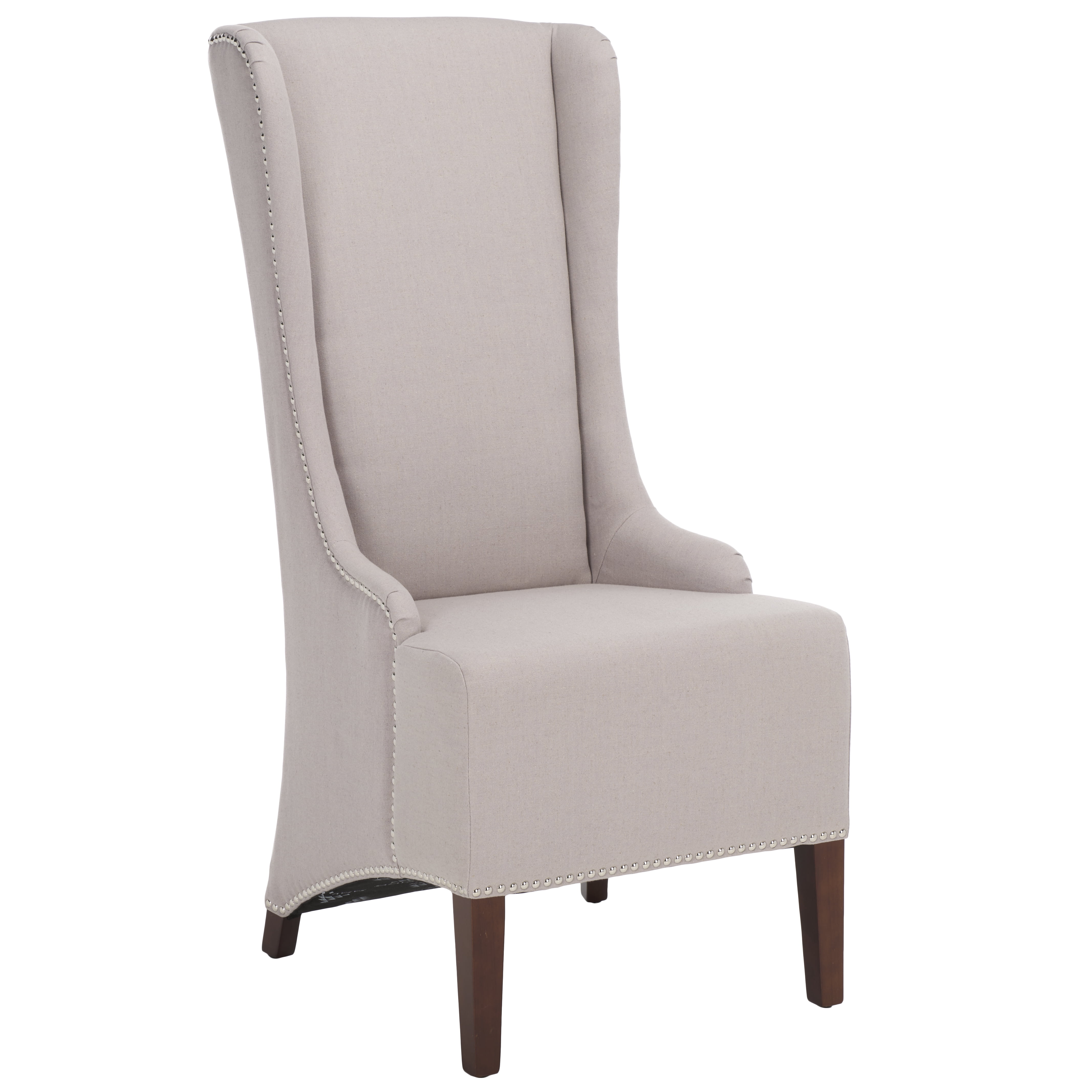 SAFAVIEH Becall Transitional Linen Solid Dining Parsons Chair, Taupe