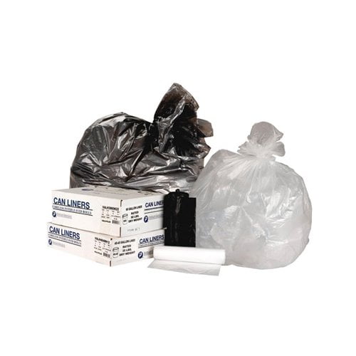 Inteplast Group HighDensity Trash Bag, 38 x 58, 60gal, 14mic, Clear